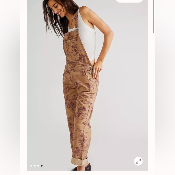 Free People Ziggy Overalls Desert Combo Nwt - Picture 4 of 4